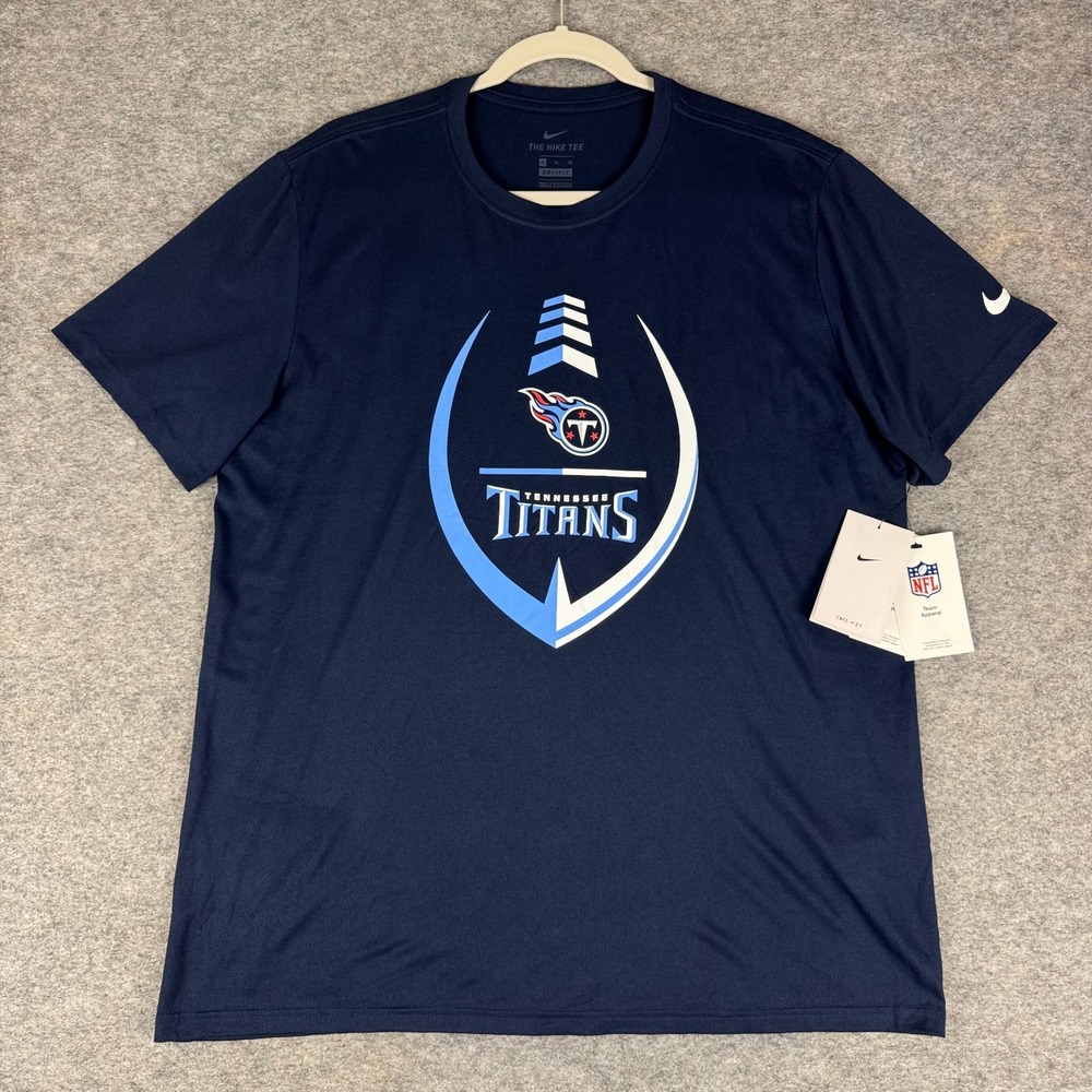 Nike Dri Fit Tennessee Titans T-Shirt NFL Team Apparel Blue Mens XL